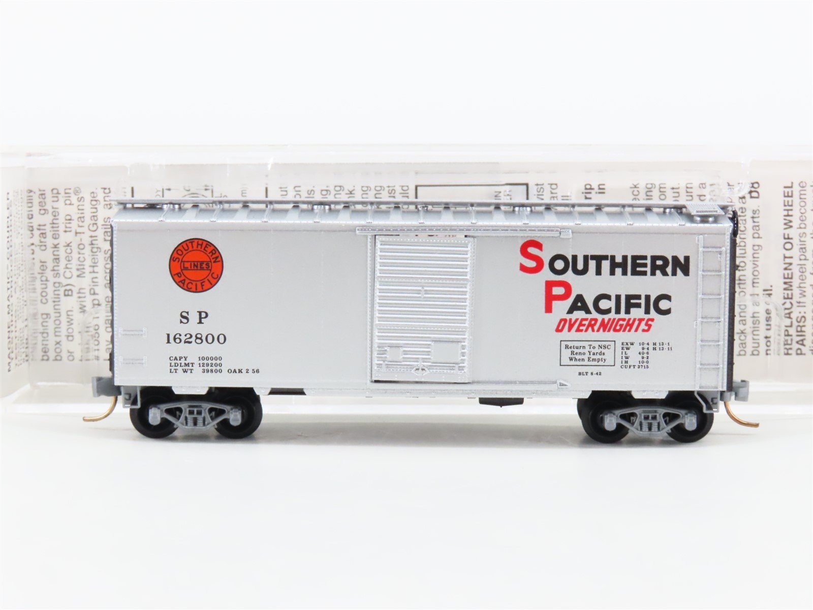 N Scale Micro-Trains MTL NSC 6-00 SP Southern Pacific Overnights Box Car #162800