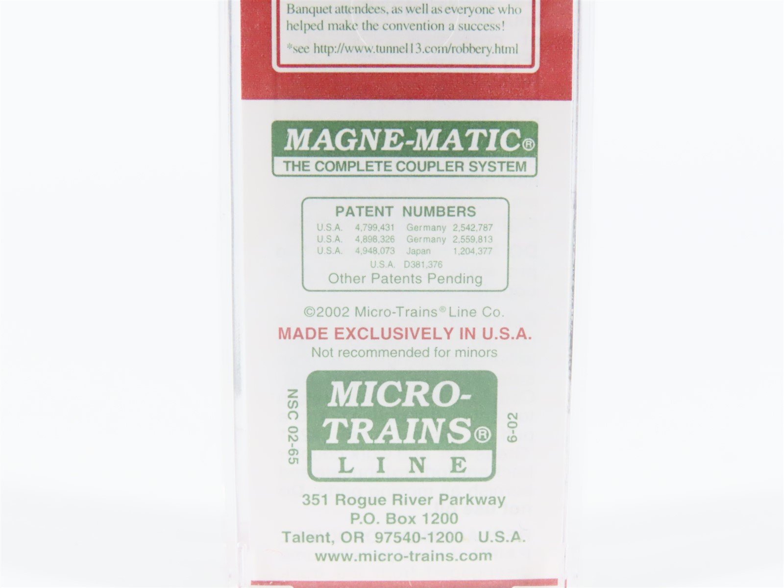N Micro-Trains MTL NSC 02-65 CORP Central Oregon & Pacific 40' Box Car #351