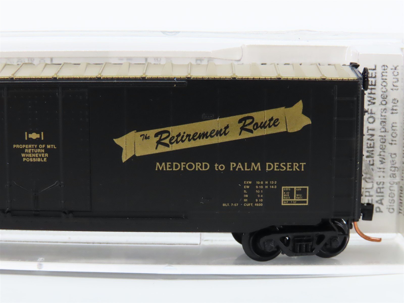 N Scale Micro-Trains MTL K&CE The Retirement Route Single Door Box Car #2002