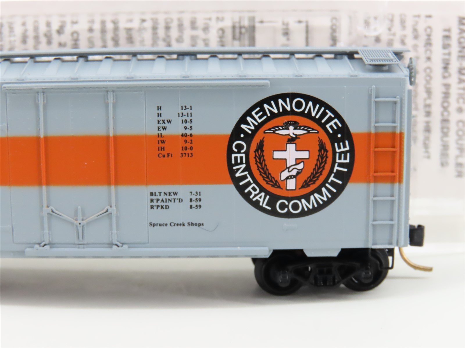 N Scale Micro-Trains MTL MCCX Mennonite Central Committee Box Car #146520