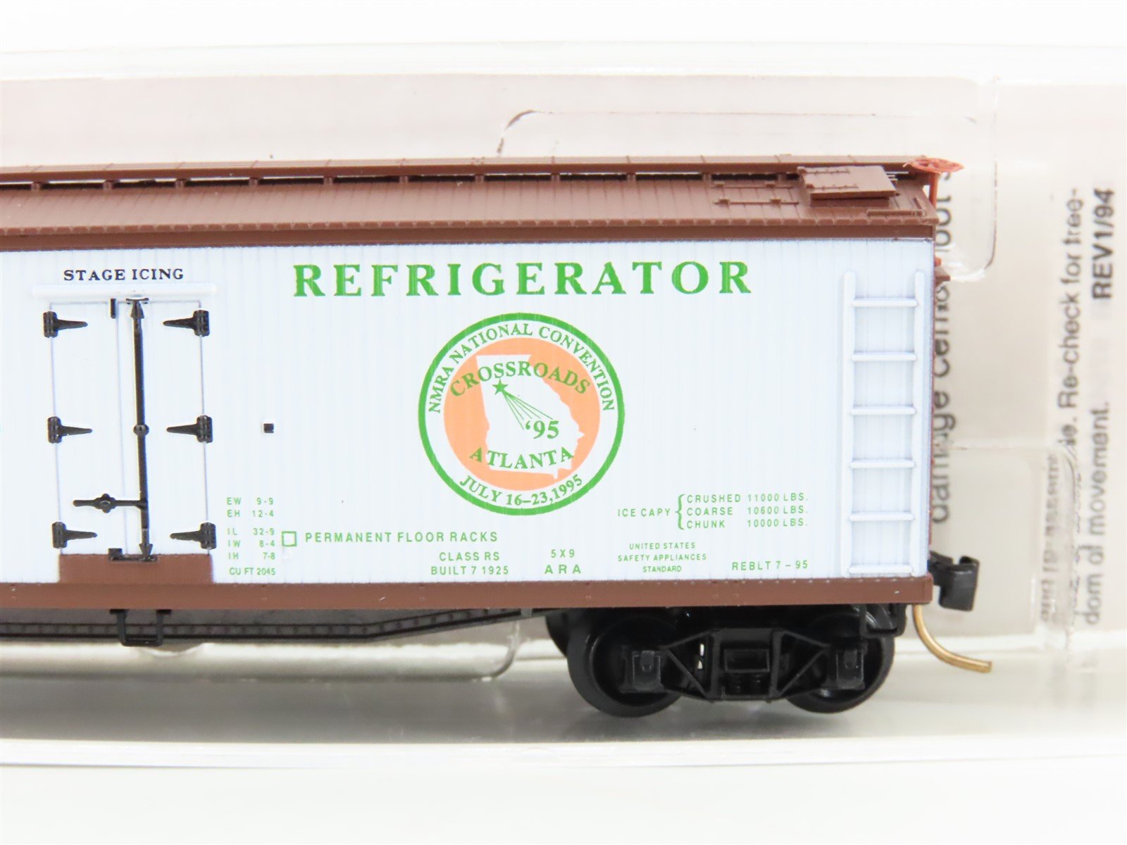 N Scale Micro-Trains MTL NTRX AtlaNtrak Crossroads Atlanta '95 Reefer #71695