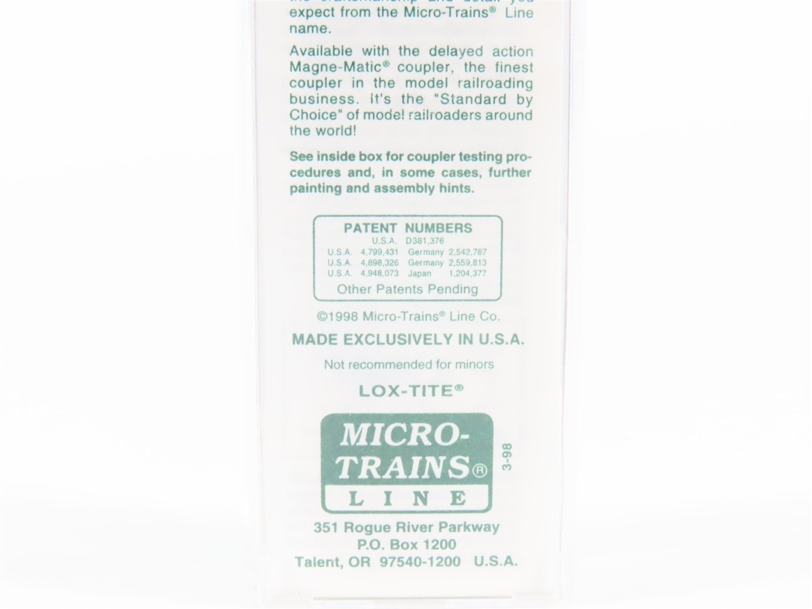 N Scale Micro-Trains MTL CL Crescent Lines Lone Star Region Reefer #1998