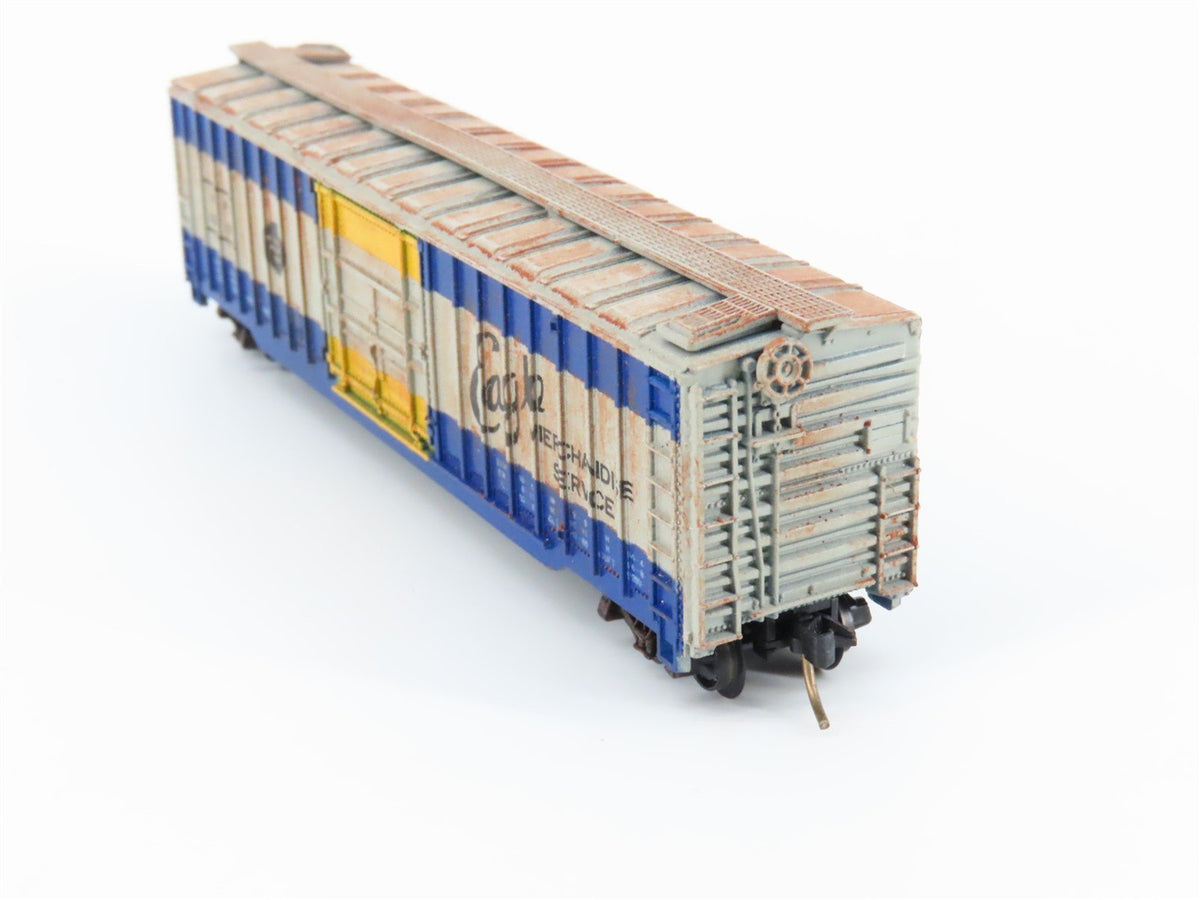 N Scale MRC 7043 MP Missouri Pacific &quot;Eagle&quot; Box Car #120170 - Custom Weathered