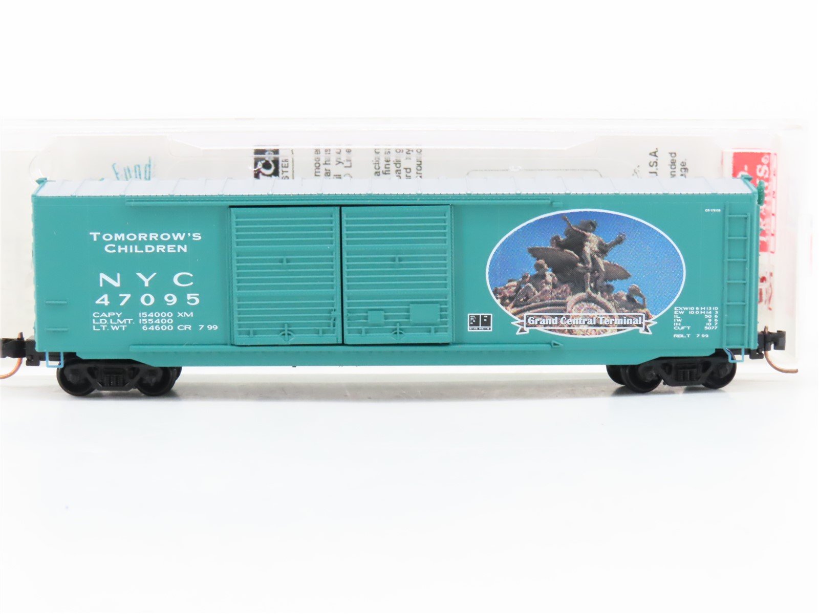 N Scale Micro-Trains MTL 9801 NYC "Tomorrow's Children" 50' Box Car #47095