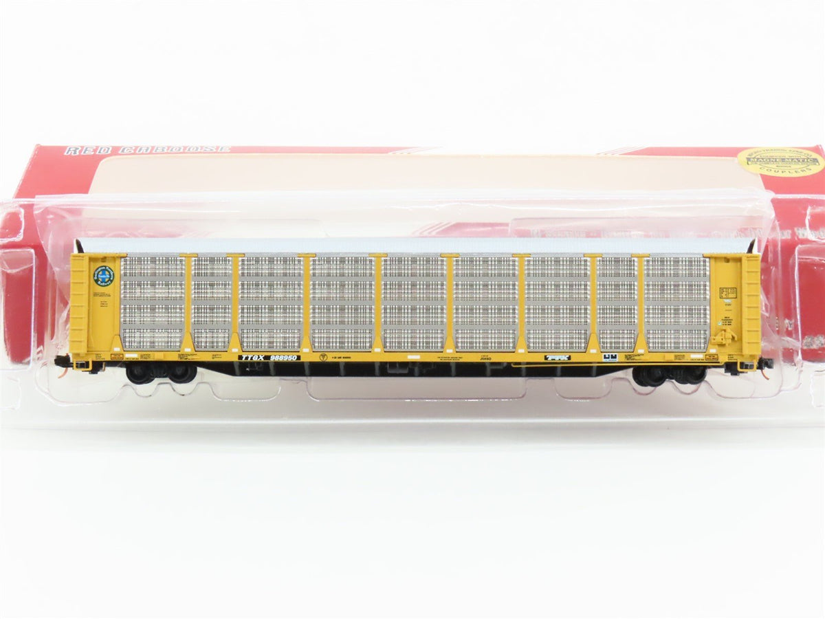 N Scale Red Caboose RM-19007-11 TTGX BNSF Railway Bi-Level Auto Rack #988950