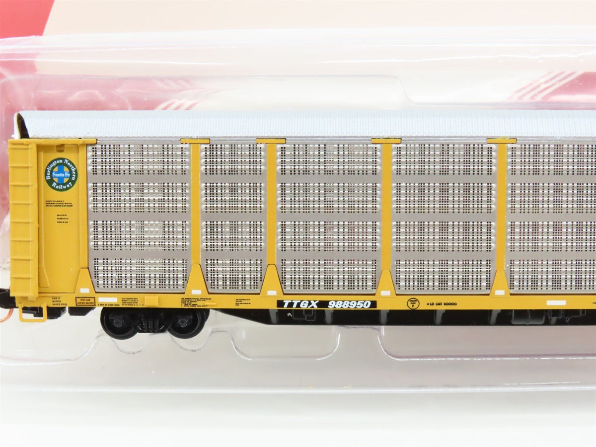 N Scale Red Caboose RM-19007-11 TTGX BNSF Railway Bi-Level Auto Rack #988950