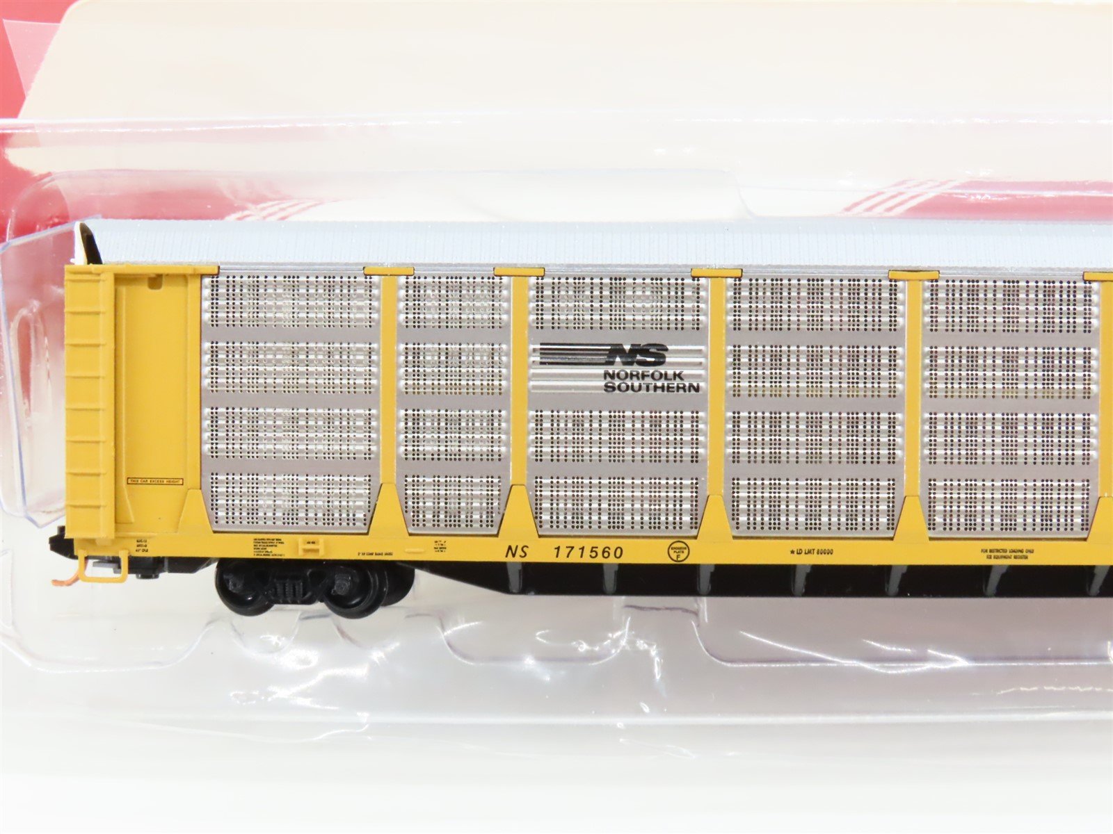 N Scale Red Caboose RM-19005-3 NS Norfolk Southern Bi-Level Auto Rack #171560