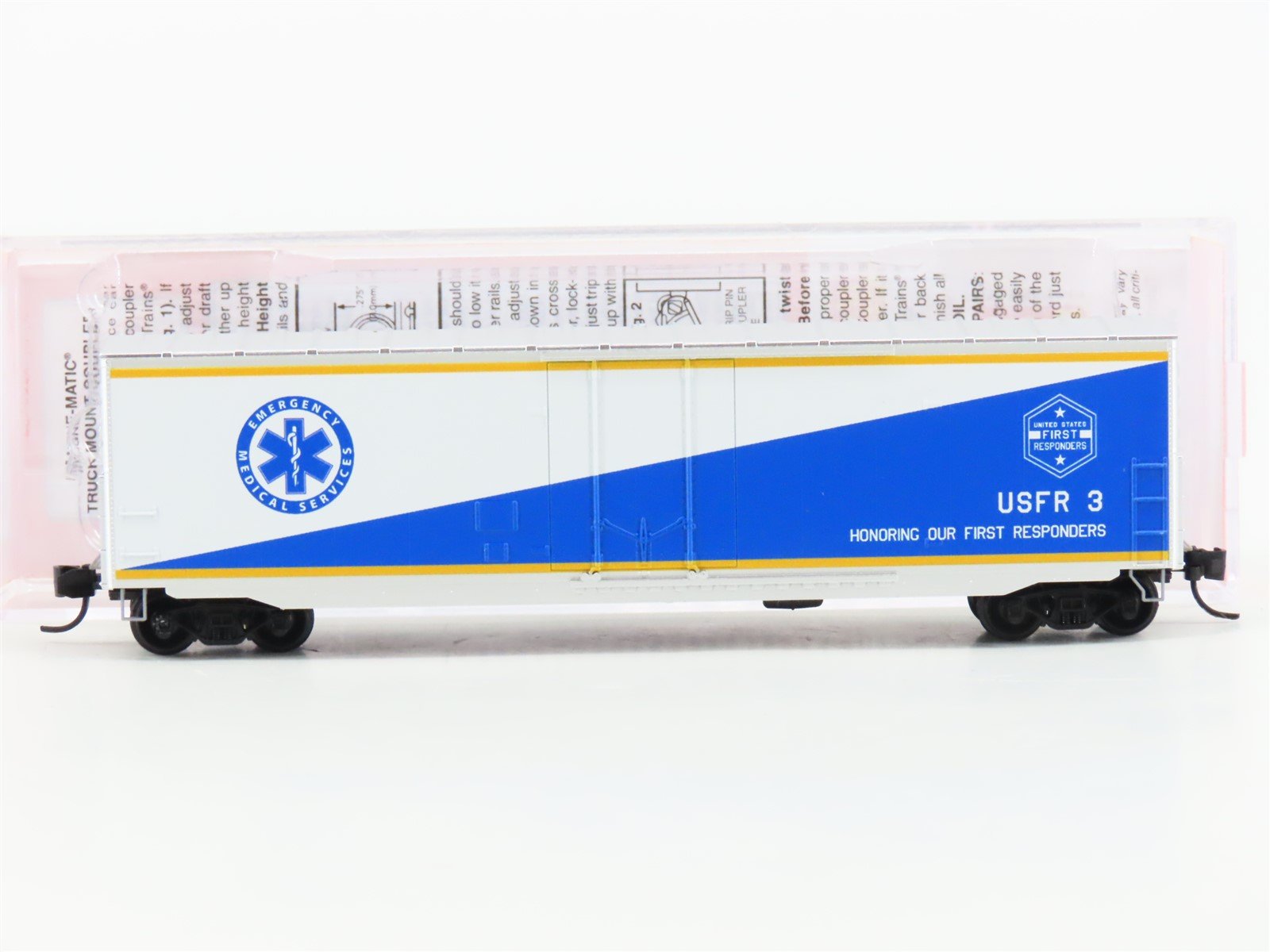 N Micro-Trains MTL NSE 22-01 Special Run USFR First Responders Tribute Box Car 3