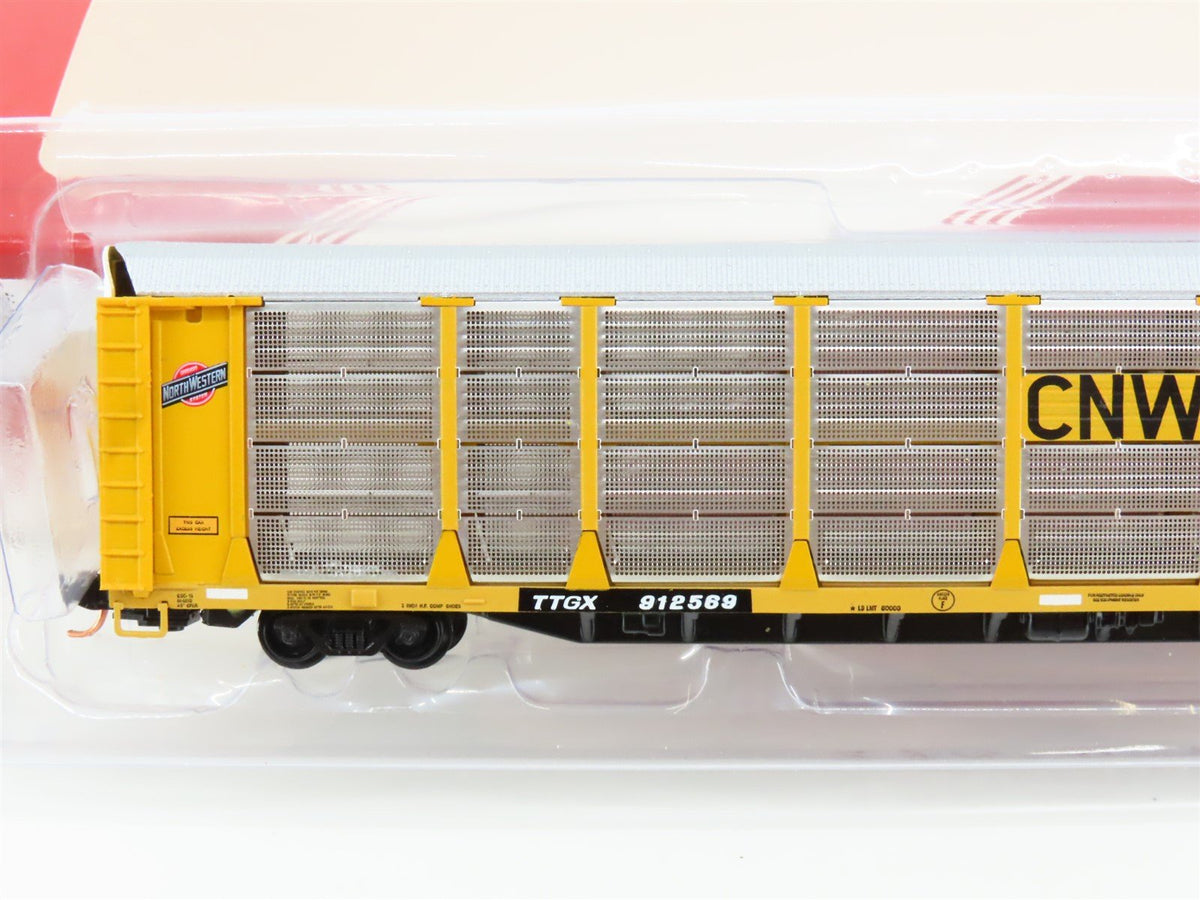 N Scale Red Caboose RM-19153-8 TTGX CNW Chicago North Western Auto Rack #912569