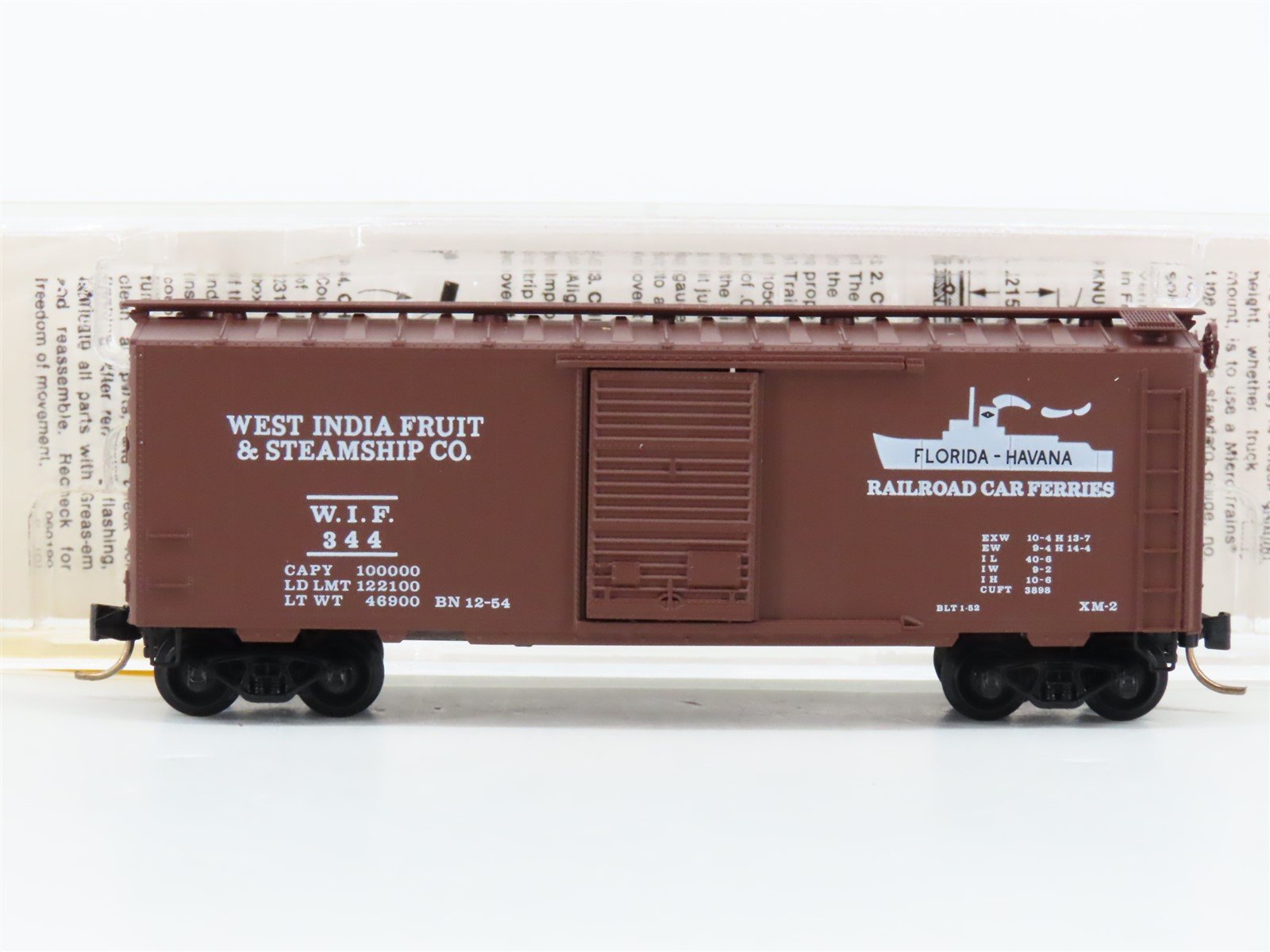N Micro-Trains MTL 20106 WIF West India Fruit Florida-Havana Box Car 344