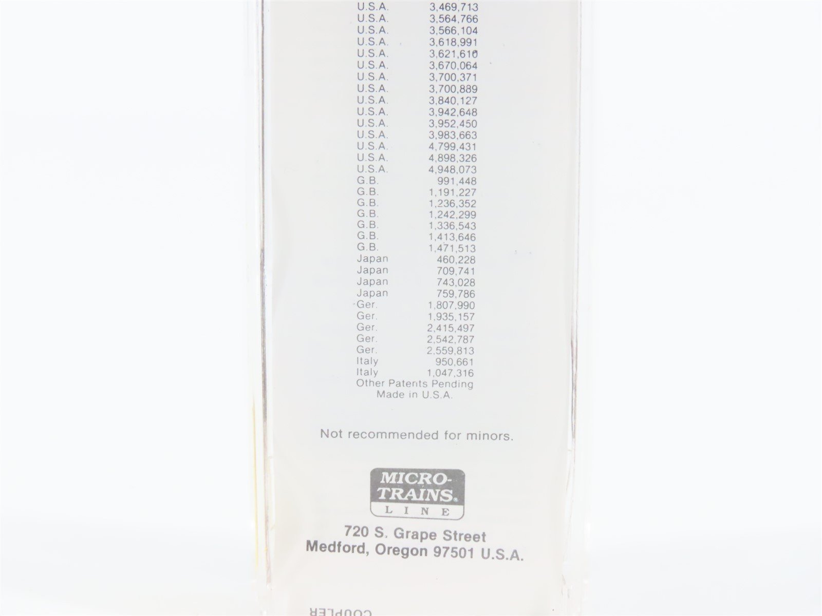 N Micro-Trains MTL 20106 WIF West India Fruit Florida-Havana Box Car 344