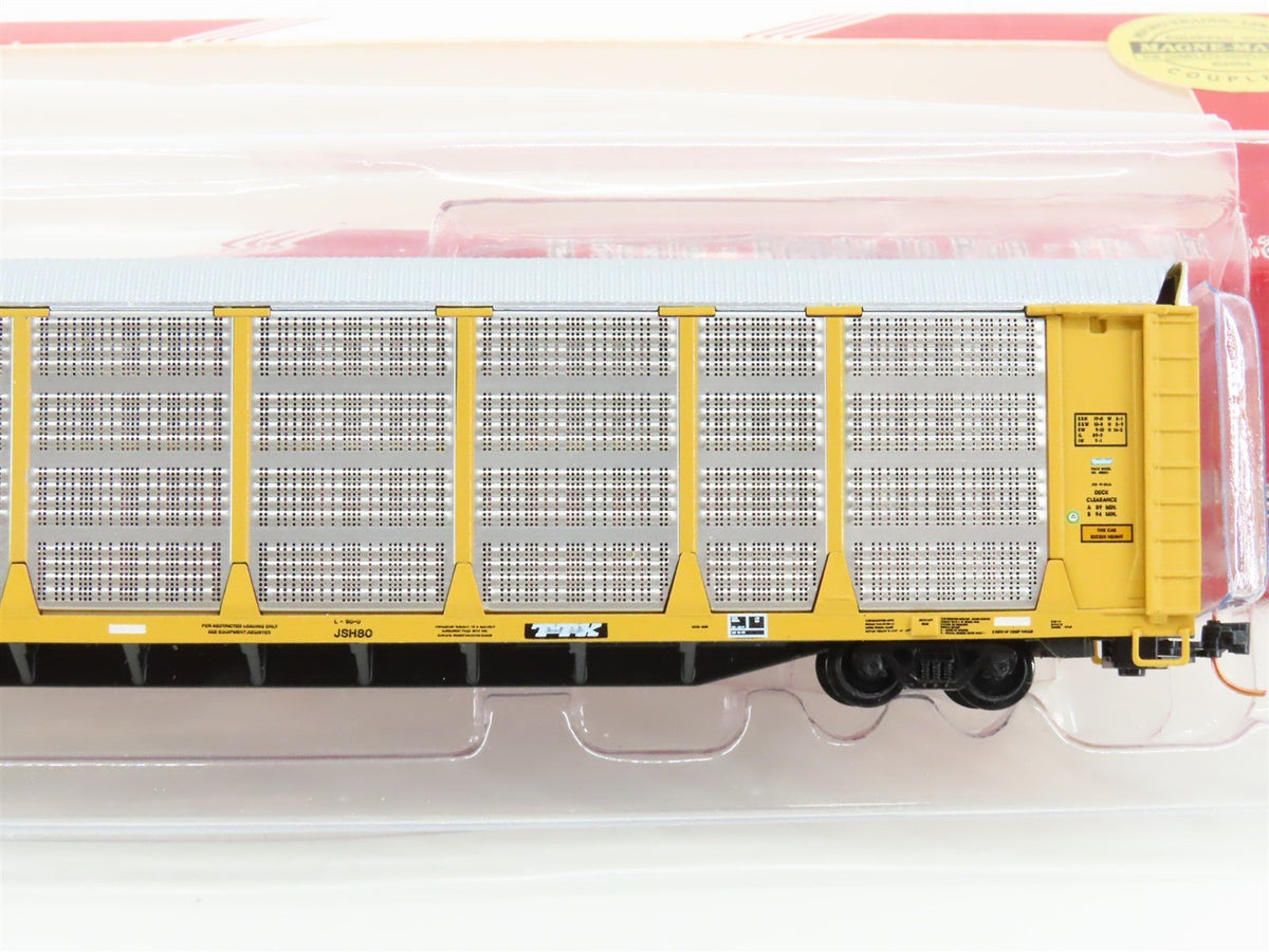 N Scale Red Caboose RM-19013-4 TTGX TFM Bi-Level Auto Rack #987860