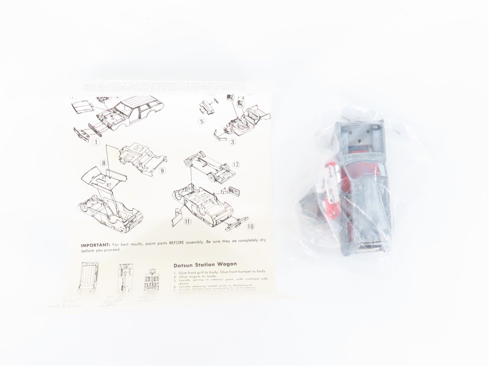 LOT of 7 1:45/47/48 Scale Die-Cast AMT Datsun, Corona Mark III, Celica Car Kits