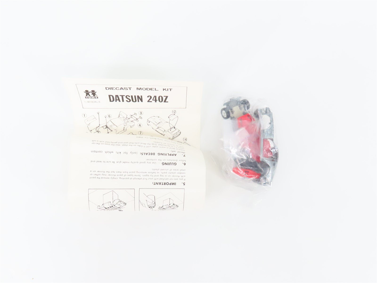 LOT of 7 1:45/47/48 Scale Die-Cast AMT Datsun, Corona Mark III, Celica Car Kits