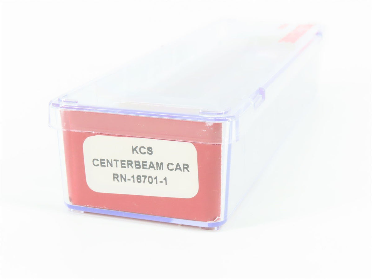 N Red Caboose RN-16701-1 KCS Kansas City Southern Centerbeam Flat Car #711051