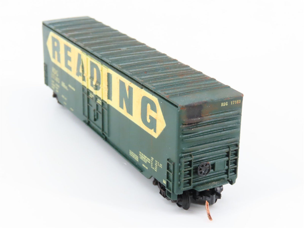 N Scale RDG Reading Railroad Plug Door Boxcar #17163 - Custom Weathered