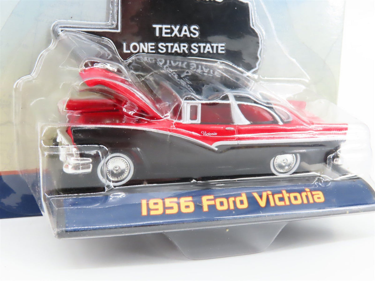 1:64 Scale Route 66 Die-Cast 1956 Ford Victoria Car w/Texas State Sign