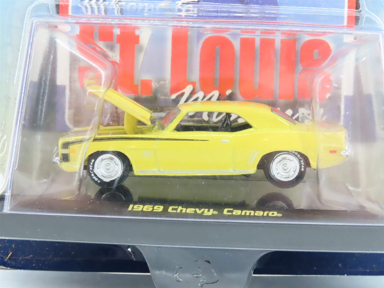 1:64 Scale Route 66 Die-Cast 1969 Chevy Camaro Car w/St. Louis Sign
