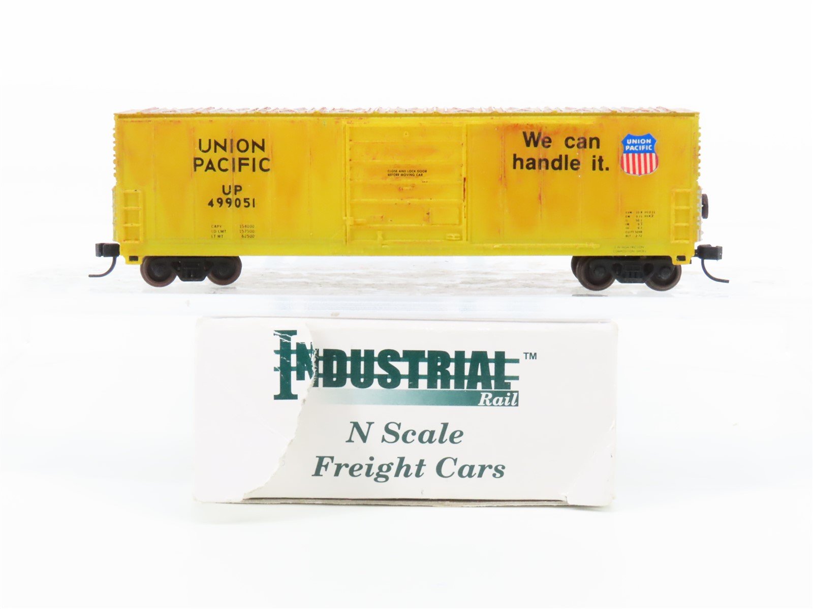 N Scale Industrial Rail 7793 UP Union Pacific Box Car #499051 - Custom