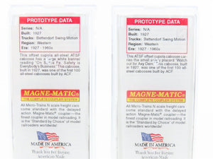N Scale Micro-Trains MTL 10000370 ATSF Santa Fe Safety Caboose 2-Pack