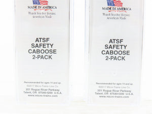 N Scale Micro-Trains MTL 10000370 ATSF Santa Fe Safety Caboose 2-Pack