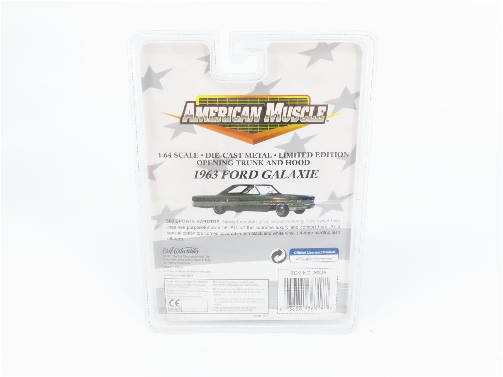 LOT of 3 1:64 Scale American Muscle Die-Cast 1963 Ford Galaxie Cars