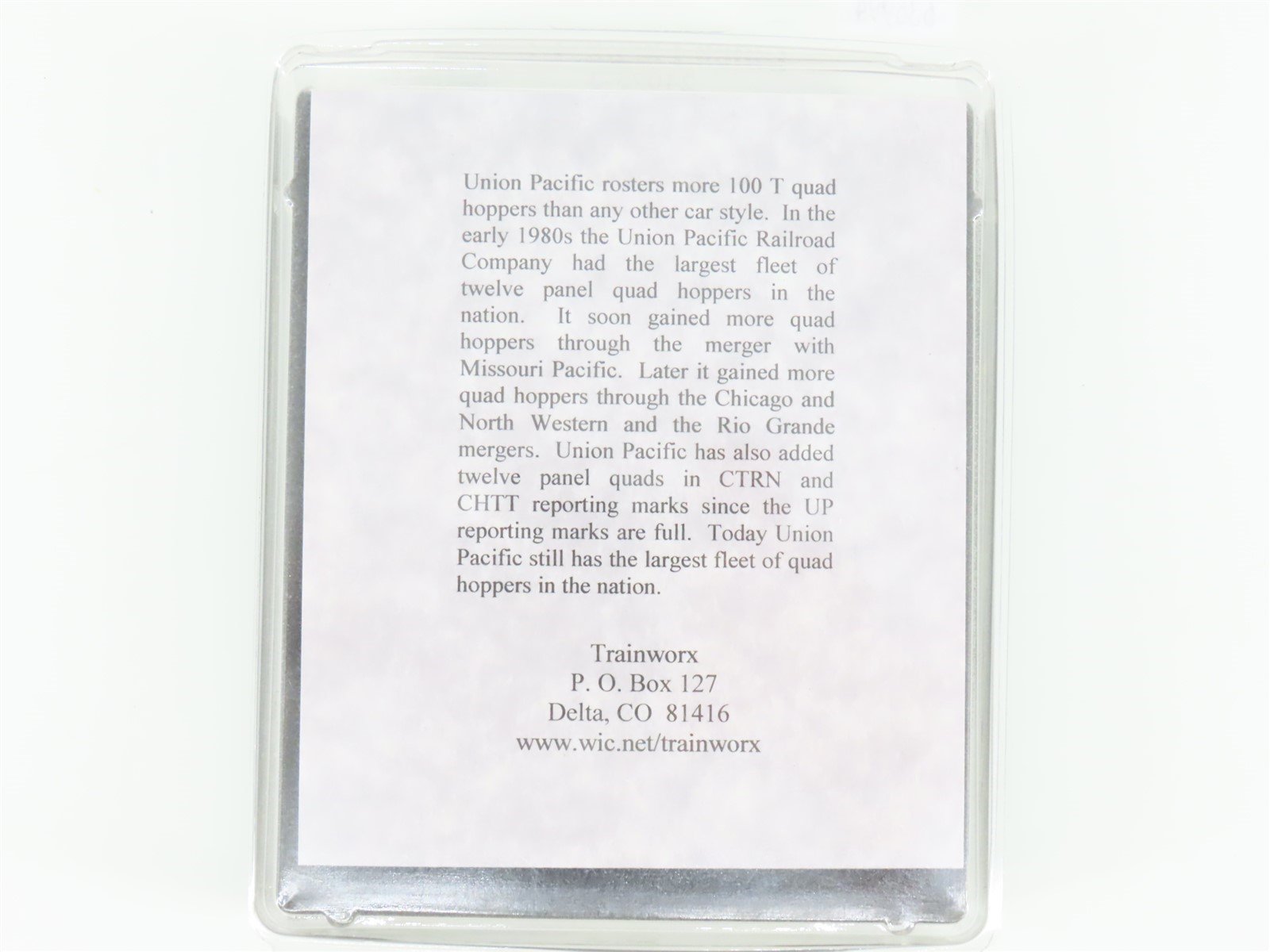 N Scale TrainWorx 24075-3 UP Union Pacific Railroad 4-Bay Open Hopper 3-Pack