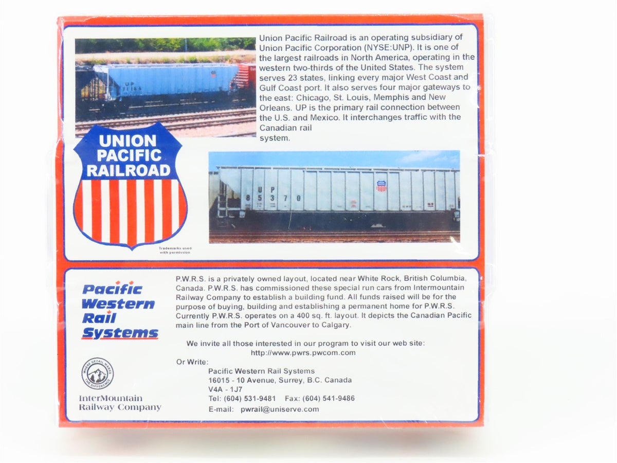N InterMountain PWRS 1021-3B MKT/UP Union Pacific 3-Bay Hopper 3-Pack Sealed