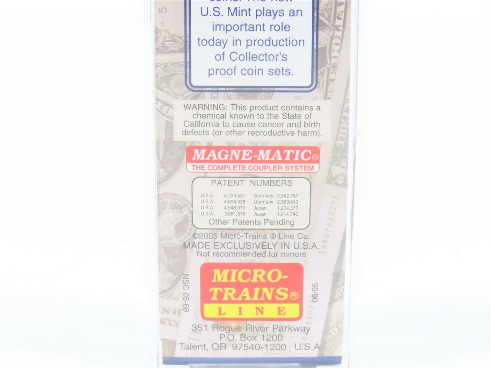 N Micro-Trains MTL NSC 05-69 SFC San Francisco Mint Boxcar w/Shredded Currency