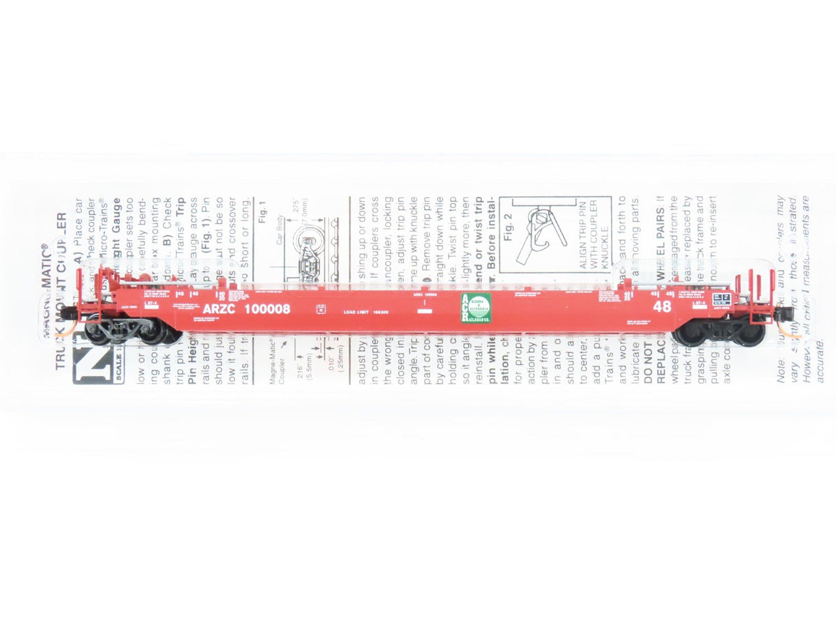 N Scale Micro-Trains MTL 13500122 ARZC Arizona &amp; California 70&#39; Well Car #100008