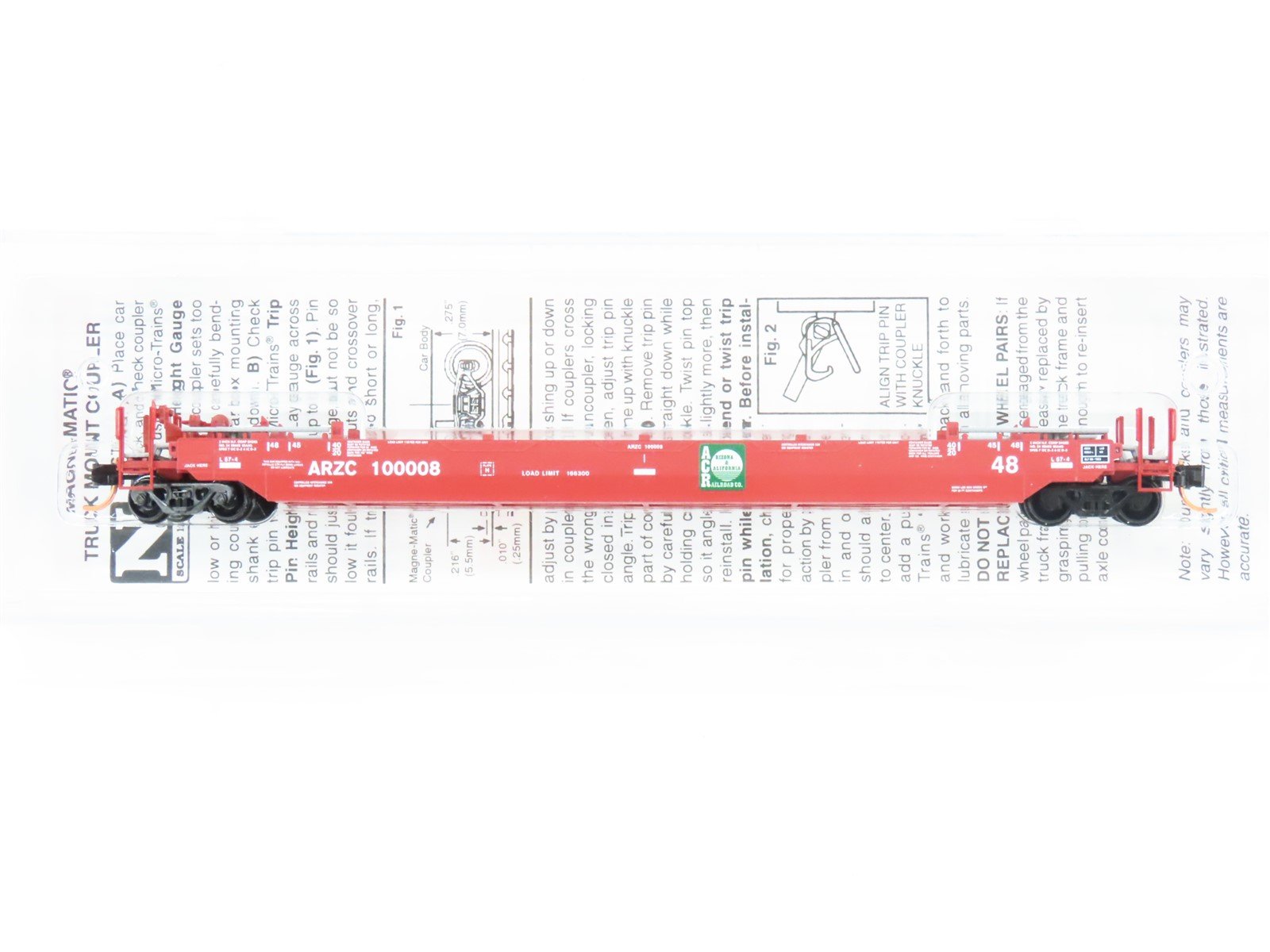 N Scale Micro-Trains MTL 13500122 ARZC Arizona & California 70' Well Car #100008