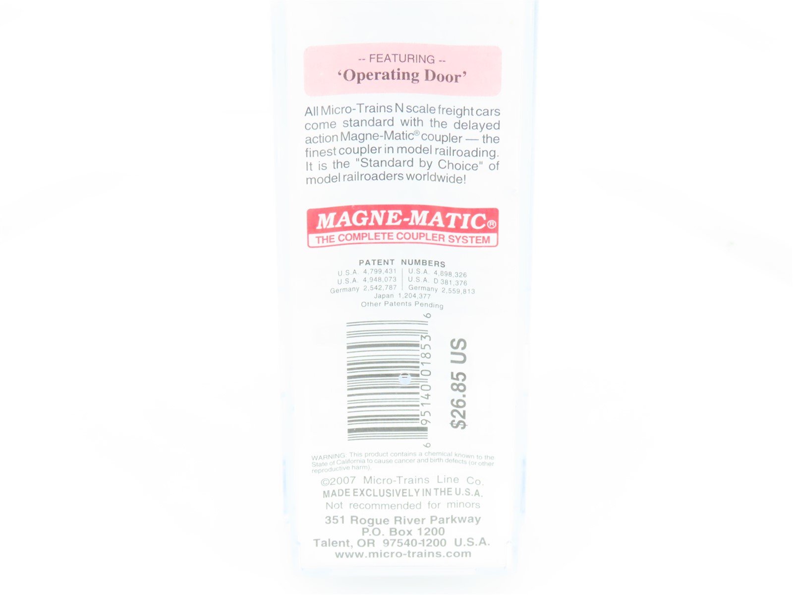 N Scale Micro-Trains MTL 10100060 SP Southern Pacific 40' Hy-Cube Box Car 659031