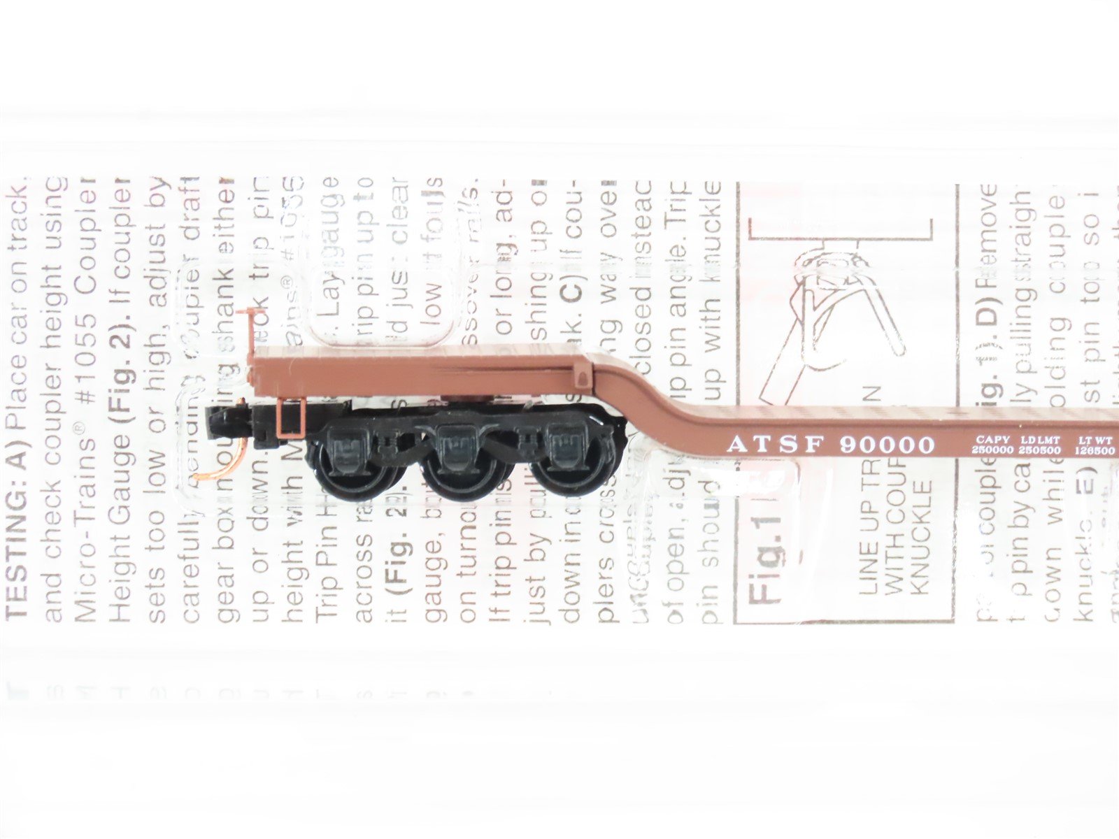 N Scale Micro-Trains MTL 109040 ATSF Santa Fe Depressed Center Flat Car #90000