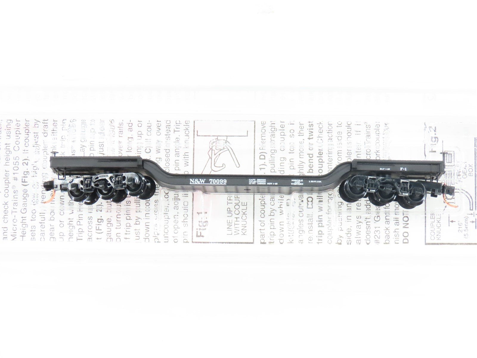N Micro-Trains MTL 109030 N&W Norfolk & Western Depressed Center Flat Car #70099