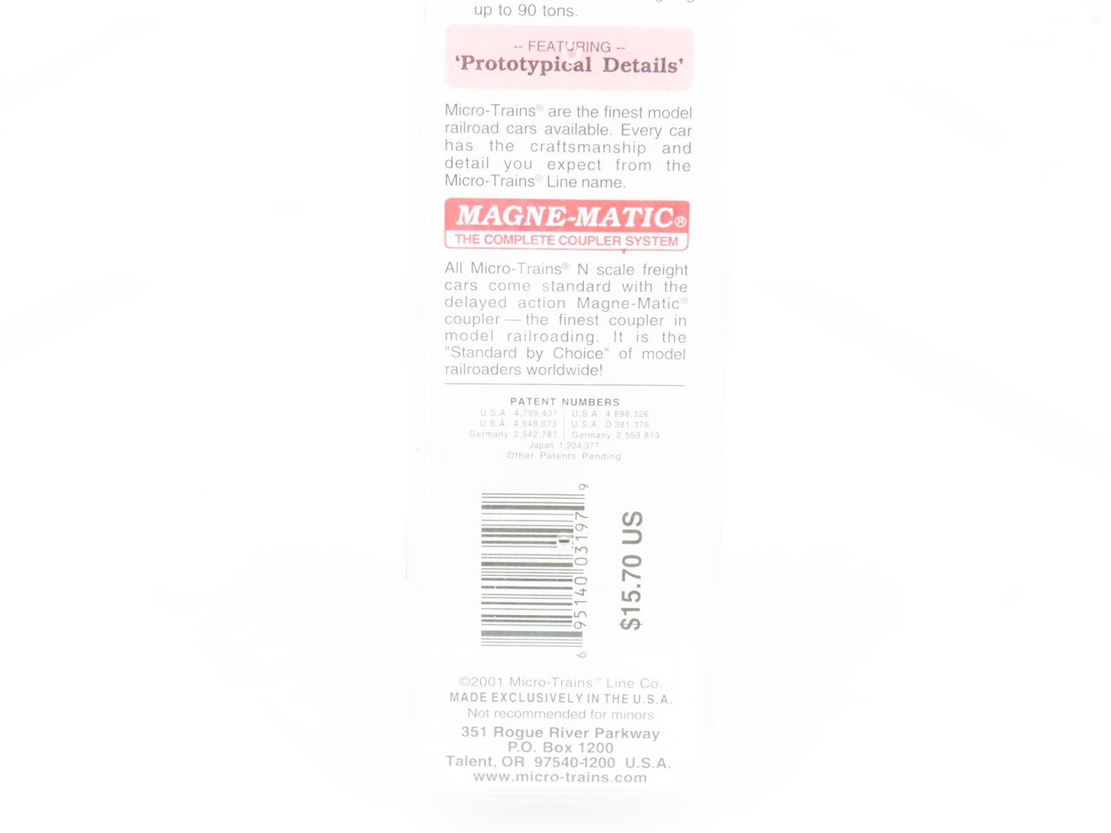 N Scale Micro-Trains MTL 54120 ACL Atlantic Coast Line 61' 8