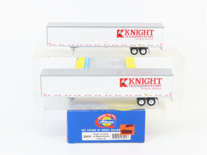 HO Scale Athearn 28404 Knight Transport 53' Wabash Duraplate Trailer 2-Pack