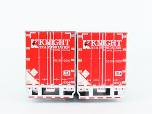 HO Scale Athearn 28404 Knight Transport 53' Wabash Duraplate Trailer 2-Pack