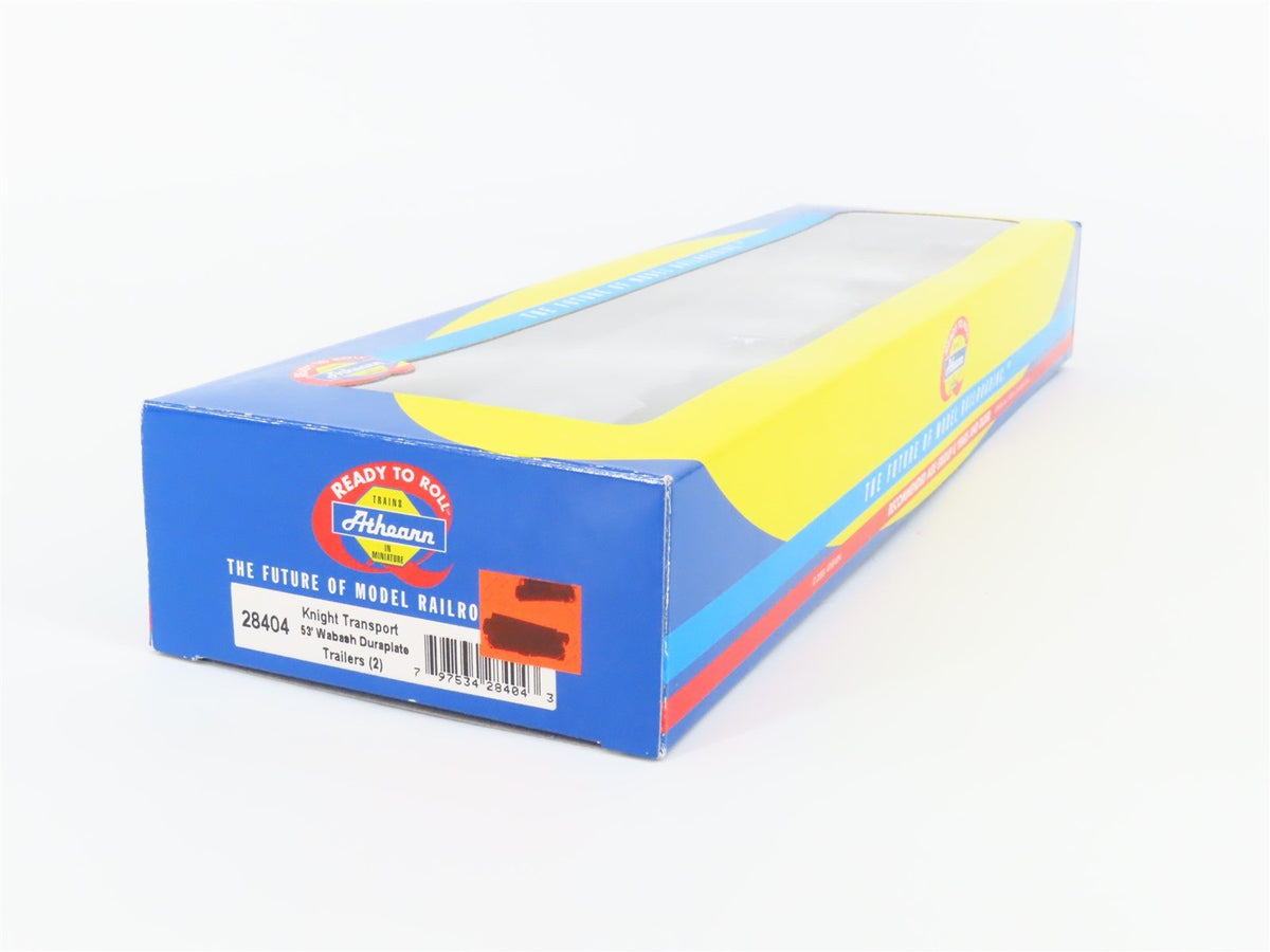 HO Scale Athearn 28404 Knight Transport 53&#39; Wabash Duraplate Trailer 2-Pack