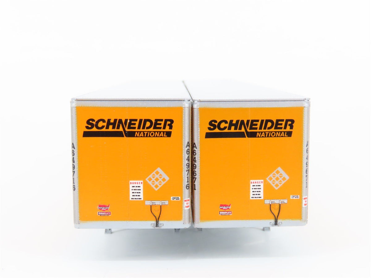 HO Scale Athearn 28405 Schneider National 53&#39; Wabash Duraplate Trailer 2-Pack