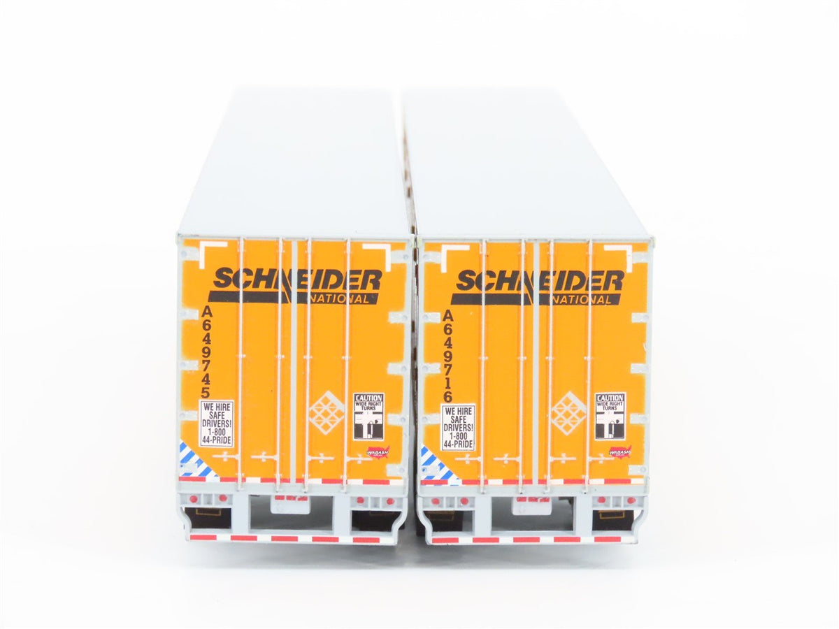 HO Scale Athearn 28406 Schneider National 53&#39; Wabash Duraplate Trailer 2-Pack