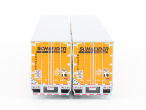 HO Scale Athearn 28406 Schneider National 53' Wabash Duraplate Trailer 2-Pack