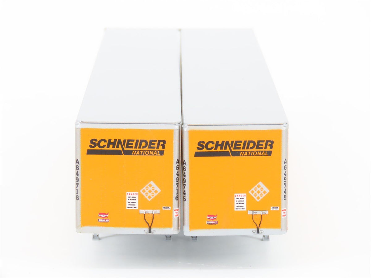 HO Scale Athearn 28406 Schneider National 53&#39; Wabash Duraplate Trailer 2-Pack