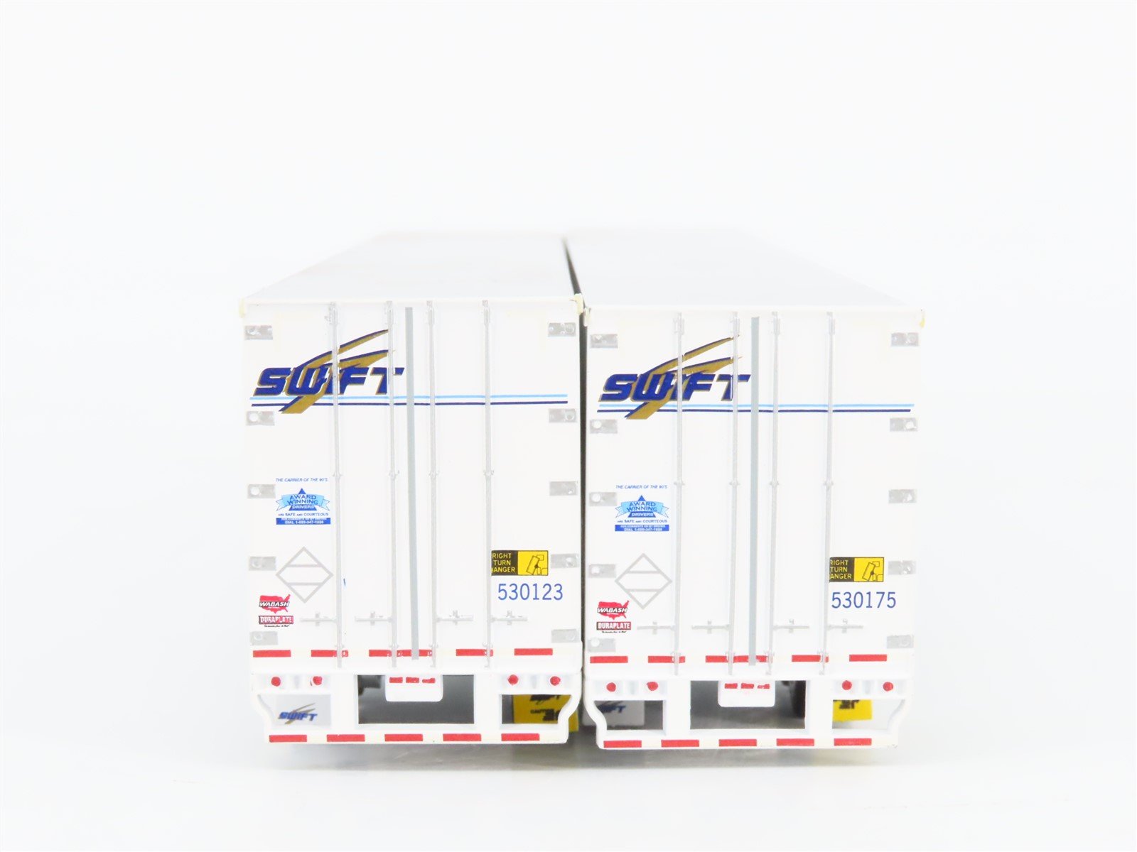 HO Scale Athearn 28408 Swift 53' Wabash Duraplate Trailer 2-Pack