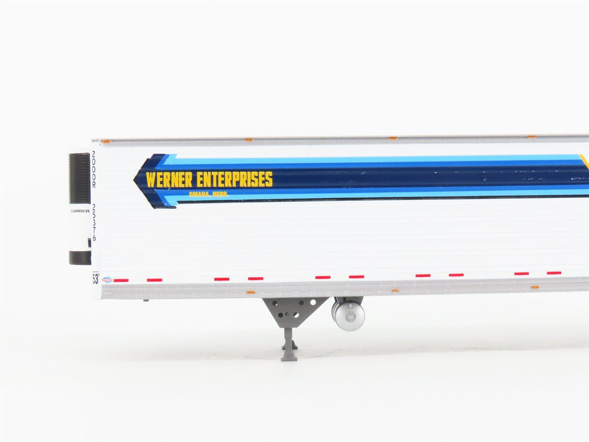 HO Scale Athearn 28457 Werner Enterprises 53&#39; Utility Reefer Trailer 2-Pack