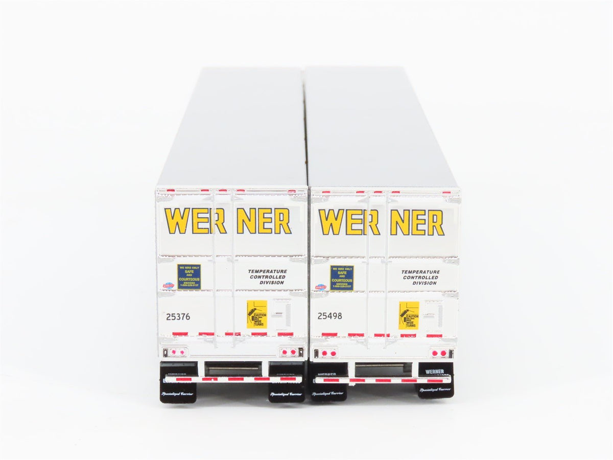 HO Scale Athearn 28457 Werner Enterprises 53&#39; Utility Reefer Trailer 2-Pack