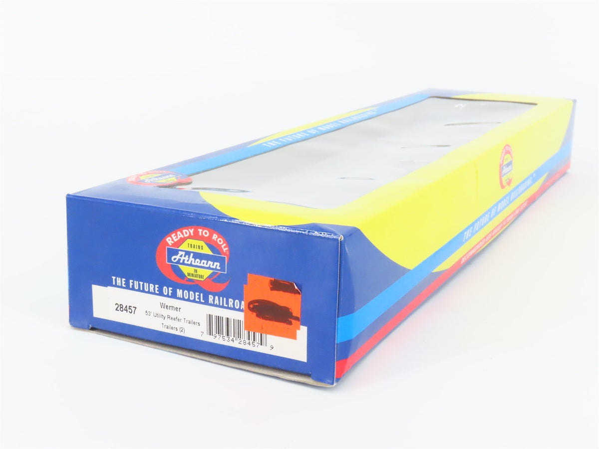 HO Scale Athearn 28457 Werner Enterprises 53&#39; Utility Reefer Trailer 2-Pack