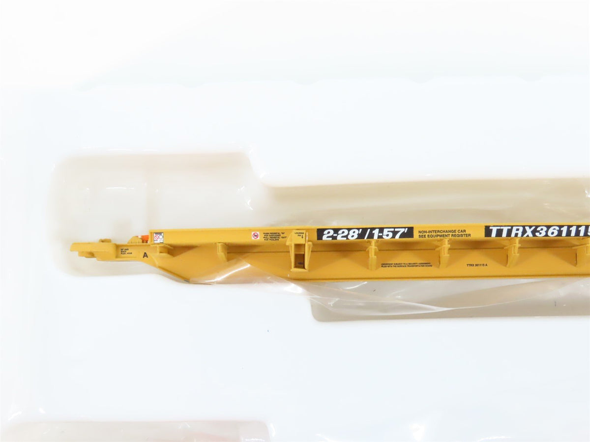 HO Athearn 28904 TTRX 3-Unit Trailer Train 57&#39; All Purpose Spine Cars #361115
