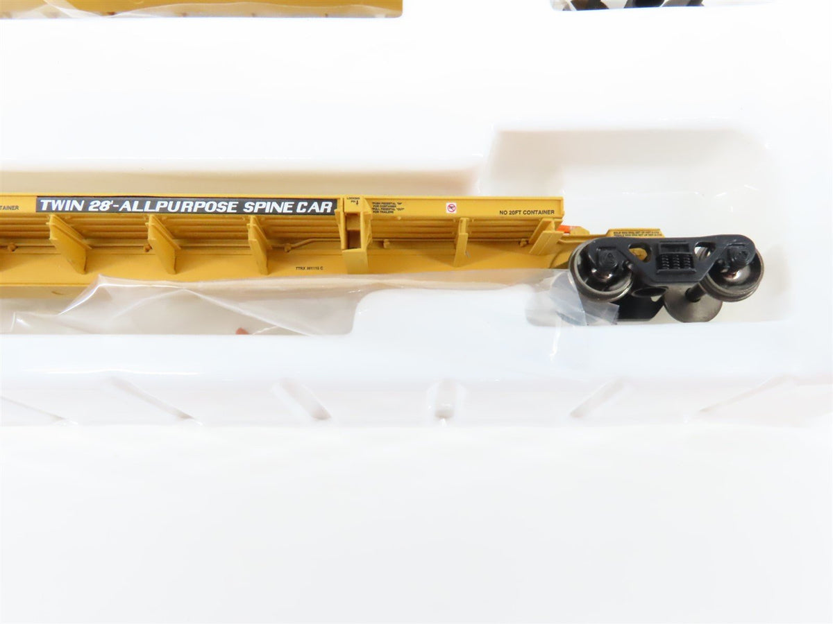 HO Athearn 28904 TTRX 3-Unit Trailer Train 57&#39; All Purpose Spine Cars #361115