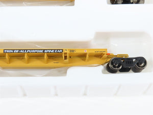 HO Athearn 28901 TTRX 3-Unit Trailer Train 57' All Purpose Spine Cars #360859