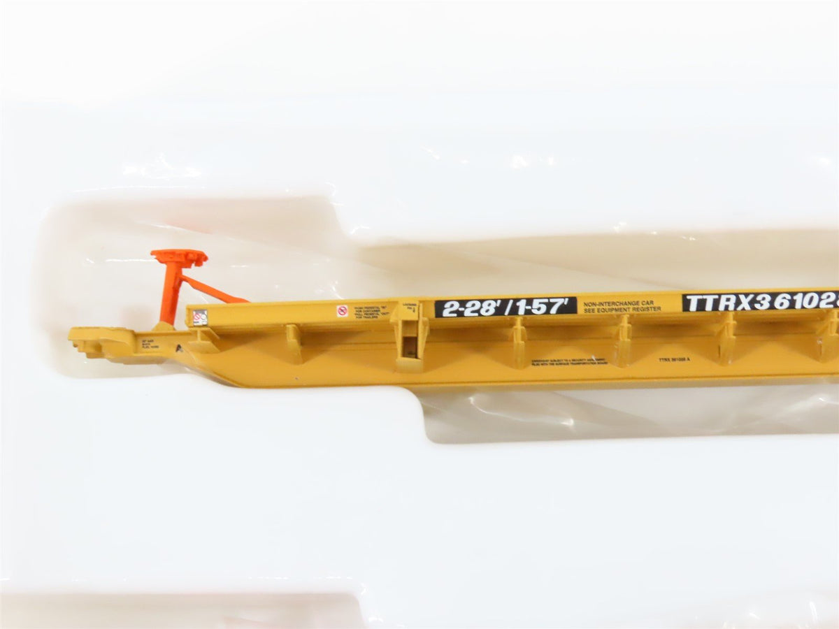 HO Athearn 28905 TTRX 3-Unit Trailer Train 57&#39; All Purpose Spine Cars #361028
